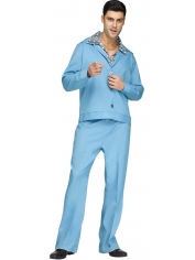 70s Costume Blue Leisure Suit - Mens 70s Disco Costumes